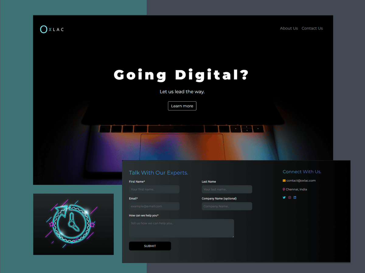 Oxlac Startup Website